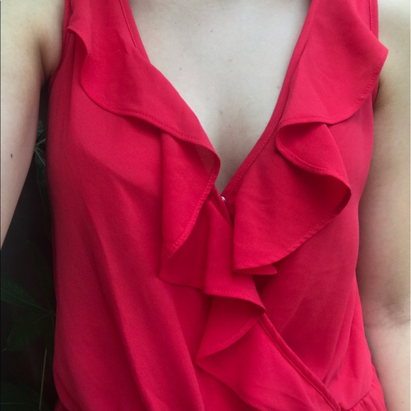 NEW Red Ruffle Romper - Picture 3 of 4