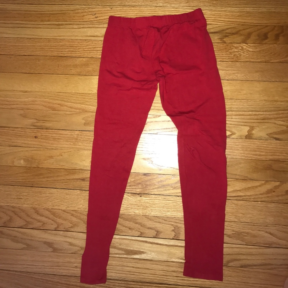 None See-Through Red Leggings