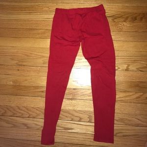 None See-Through Red Leggings