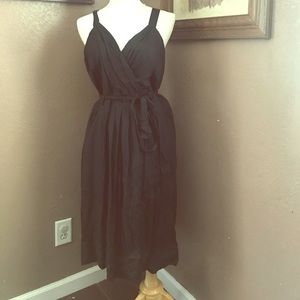 Black knee length maternity dress