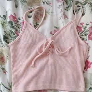 Pink crop top