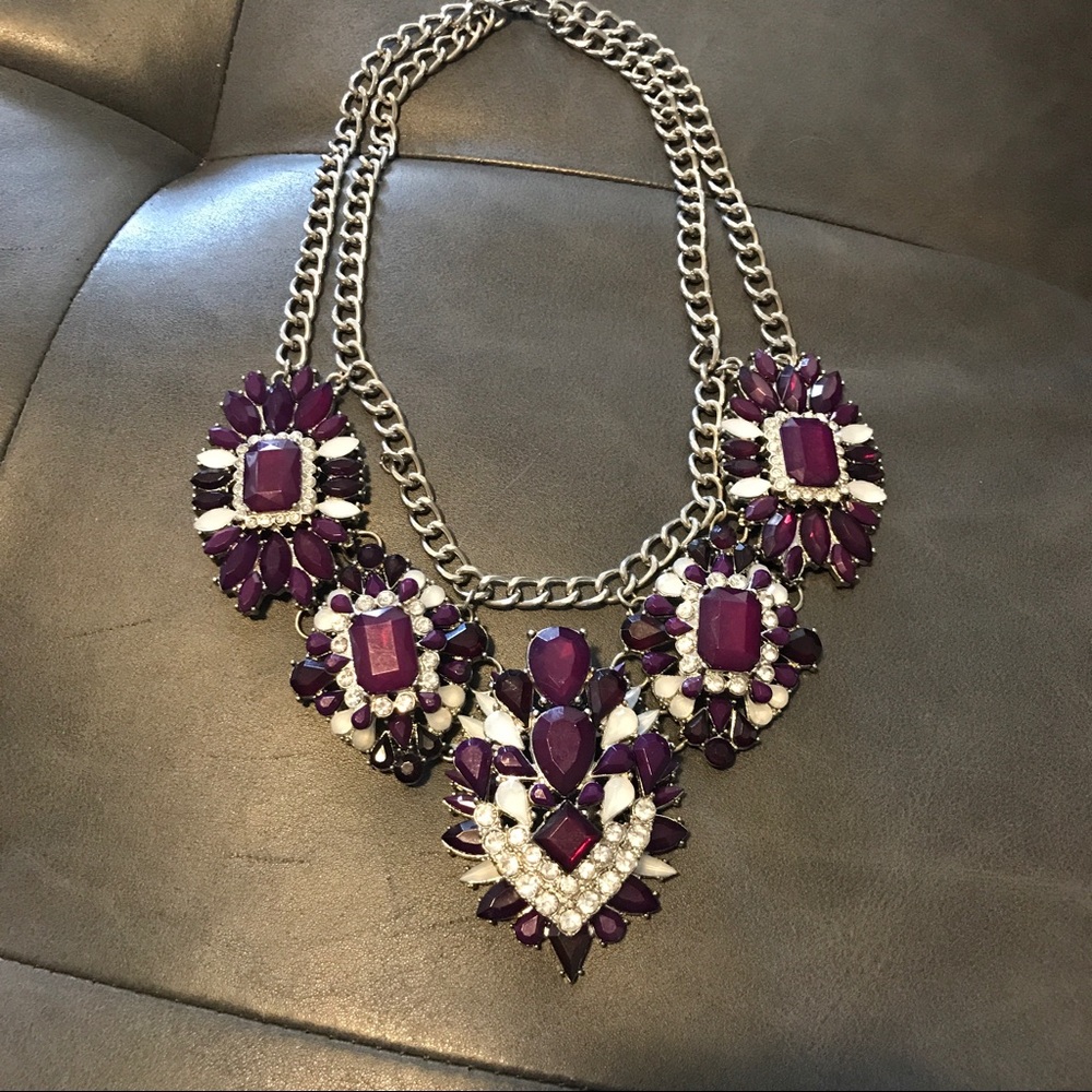 Purple stone necklace