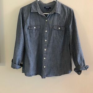 Polka Dot Button-Down Top