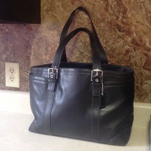 Authentic leather coach bag
