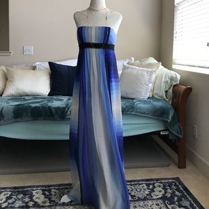 Floor length silk dress
