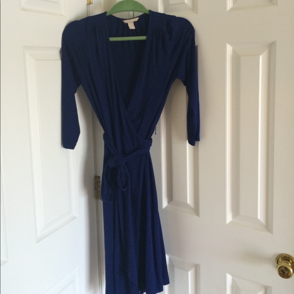 Banana republic blue wrap dress