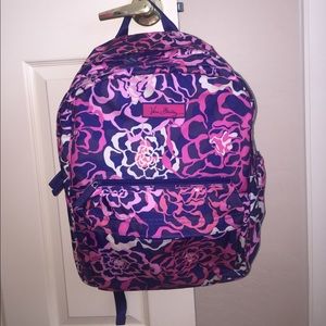 L/N VERA BRADLEY SCHOOL BAG PACK BACK NAVY PINK