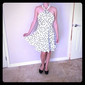 WHBM White polkadot dress