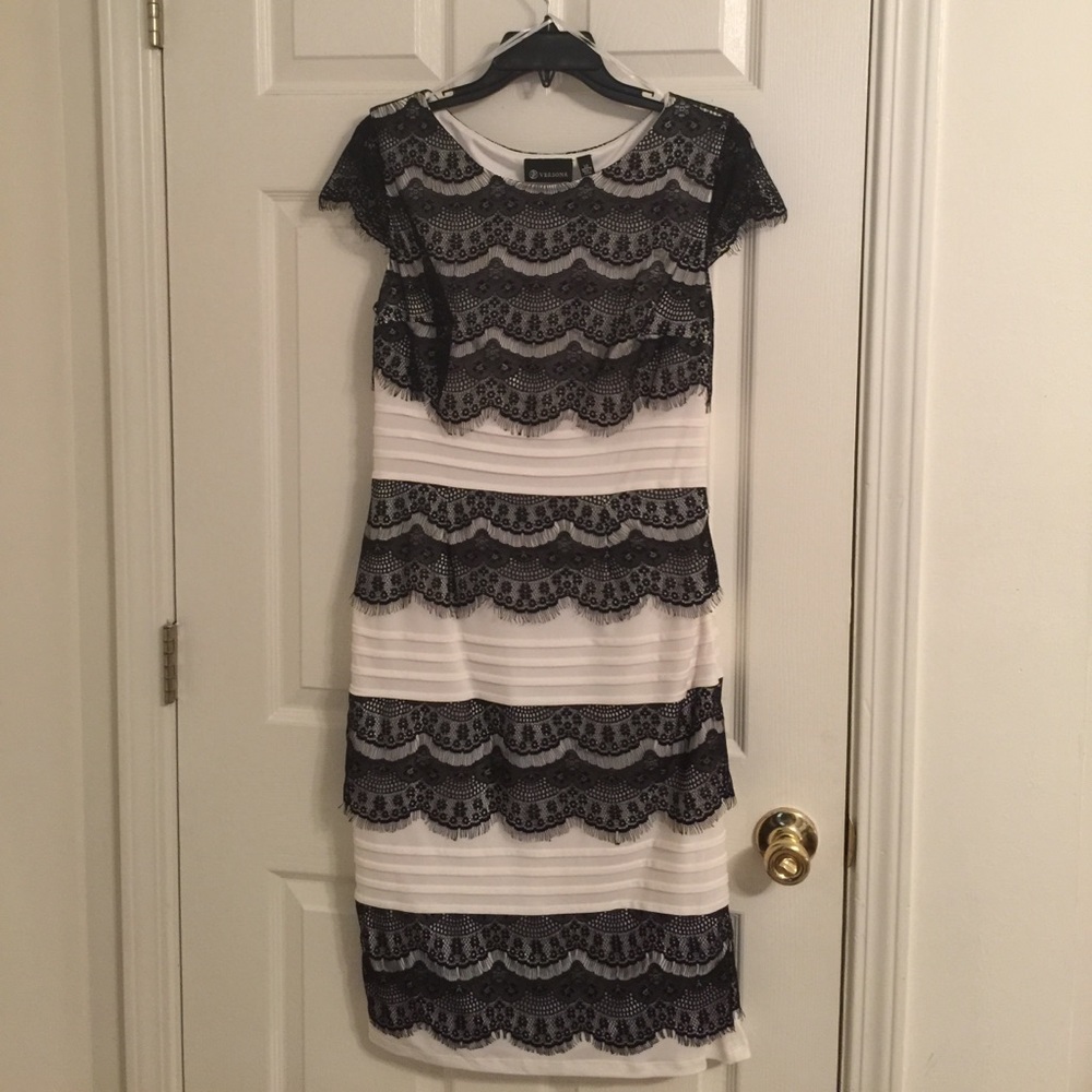 Dress with Lace accents.