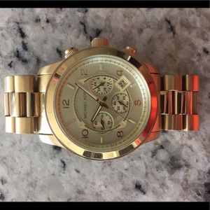 Michael Kors Runway Oversized Watch Gold