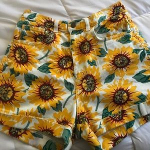 American Apparel Denim Sunflower Shorts
