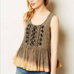 Anthropologie akemi + kin ombré peplum sequin tank