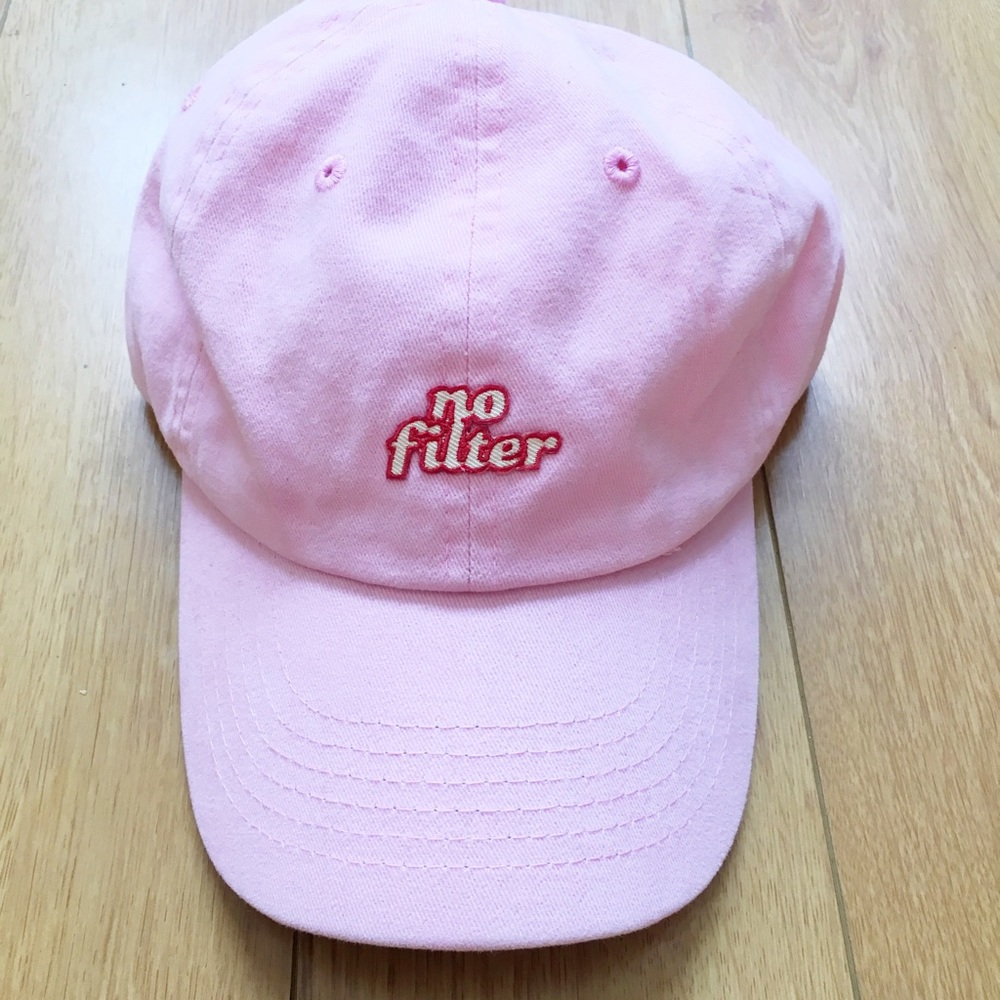 Pink "No Filter" Baseball Cap Hat