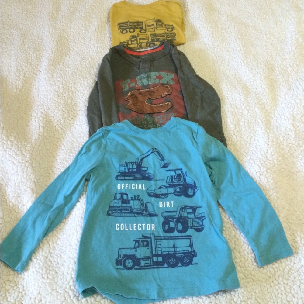 Lot of boys shirts. Long sleeve T-shirts.