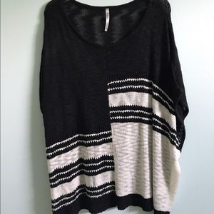 black and white sweater