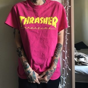 Pink thrasher t shirt