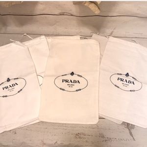 Prada (set of 2) shoe dusbags In white