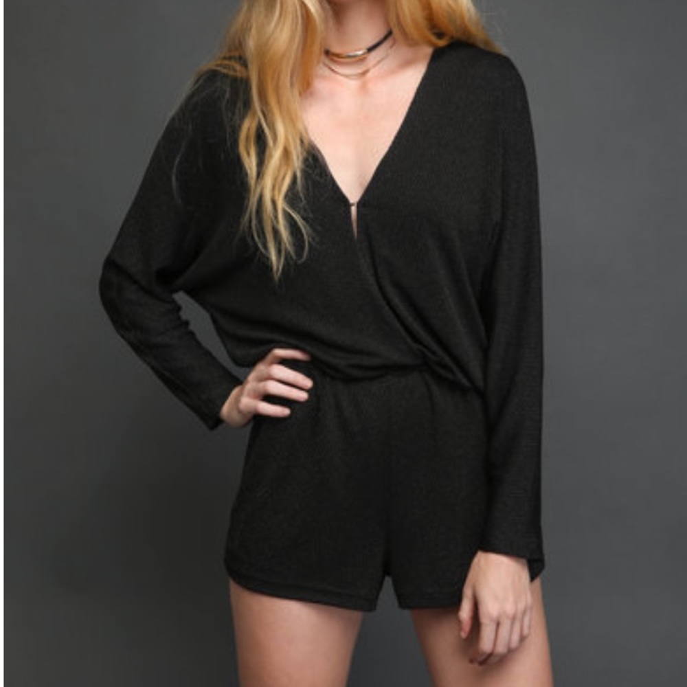 South Moon Under Endless Rose Black Shimmer Romper