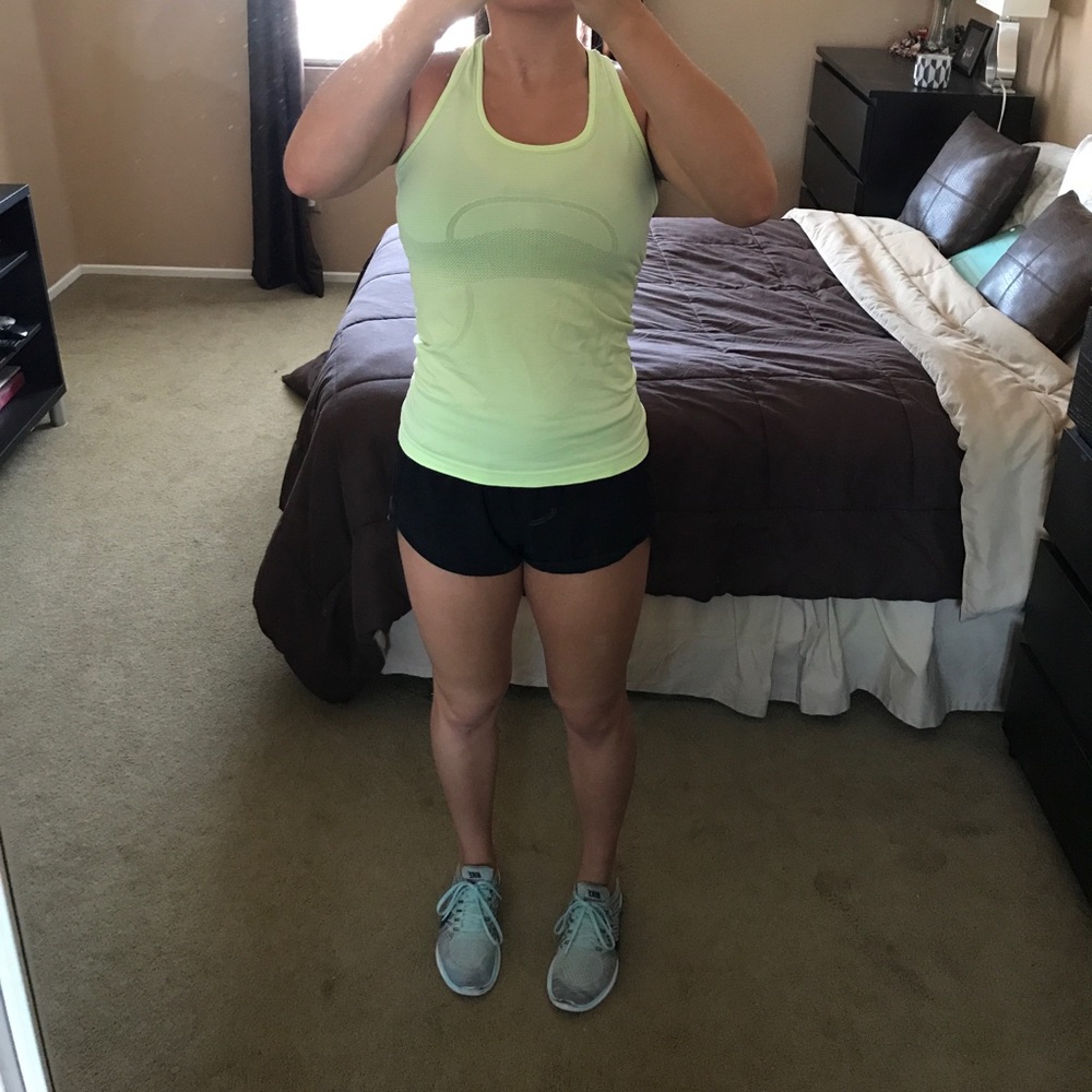 Neon yellowish greenish Lulu tank