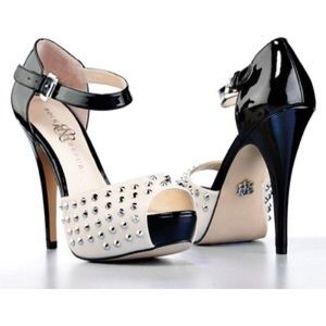 Rock & Republic/Blush & Black /Rock Stud Heels/ 7M