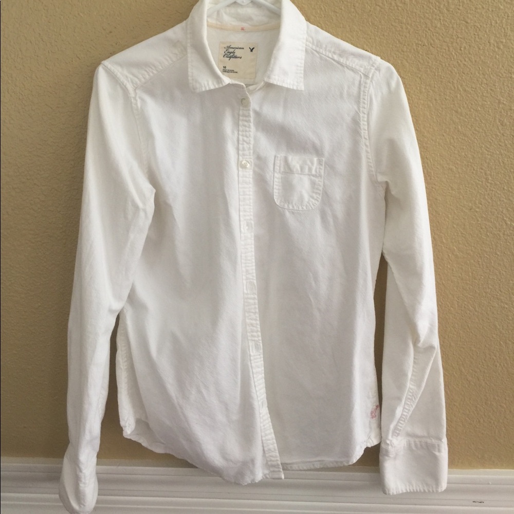 American Eagle white oxford