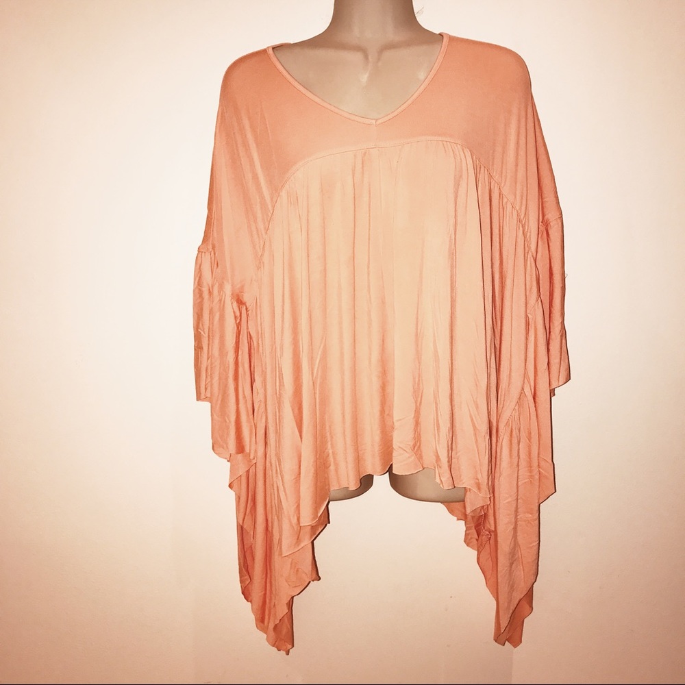 🎀CLEARANCE🎀Orange creamcicle poncho top - Picture 3 of 5