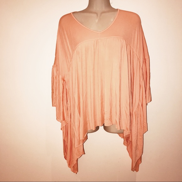 🎀CLEARANCE🎀Orange creamcicle poncho top - Picture 3 of 5