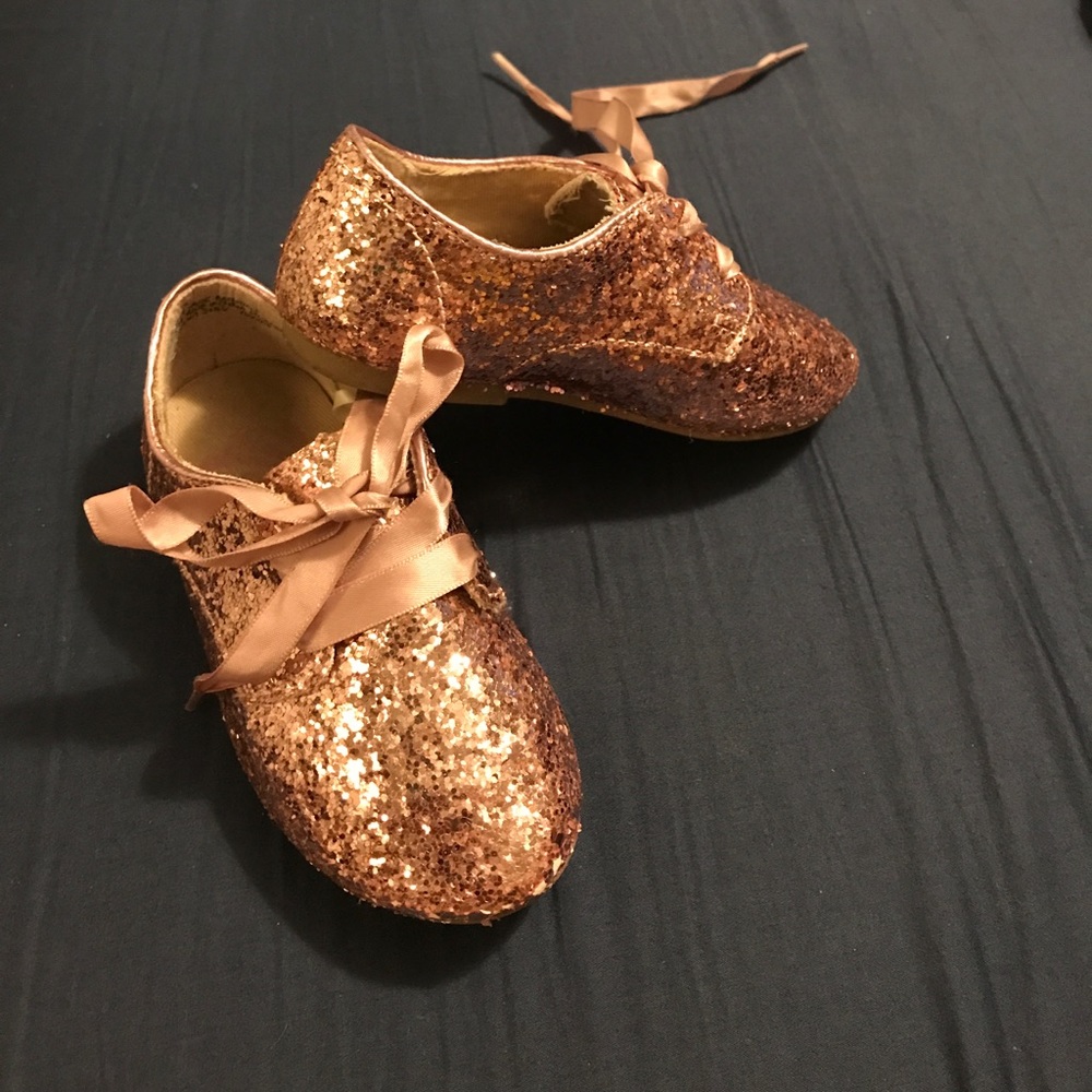 Pink sparkly flats