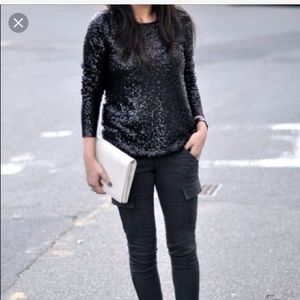 NWT JCrew Navy Sequin Top