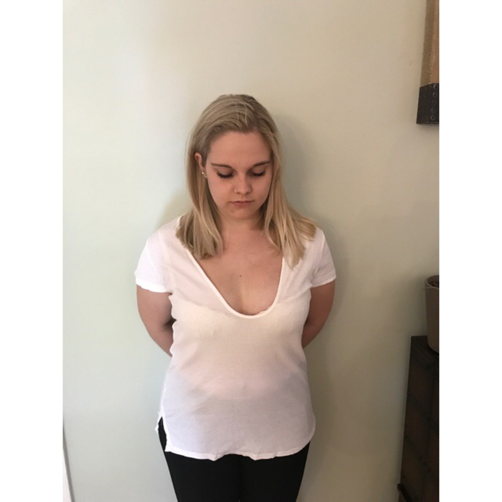 Free People Plunging V-Neck sz L