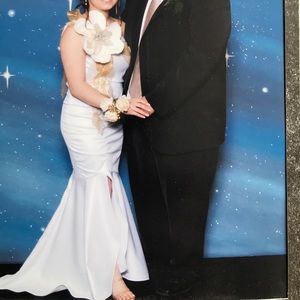 Sex and the City inspired custom white gown