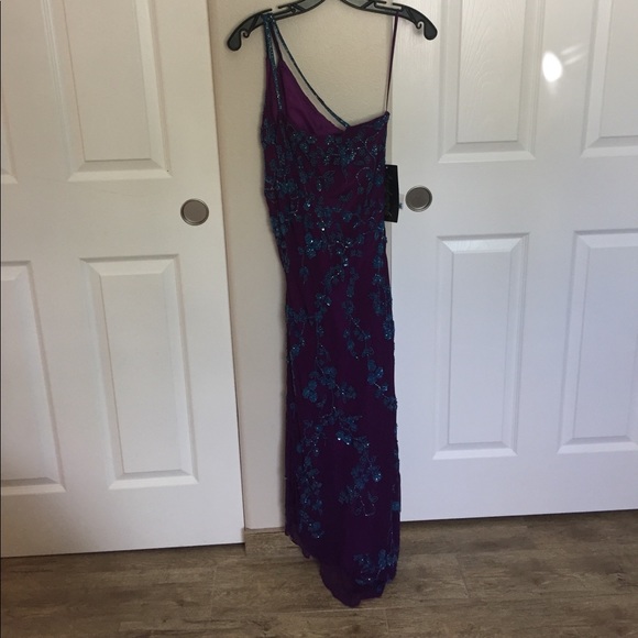 Unique purple and blue sequenced prom dress! - Picture 1 of 8