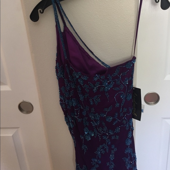 Unique purple and blue sequenced prom dress! - Picture 2 of 8