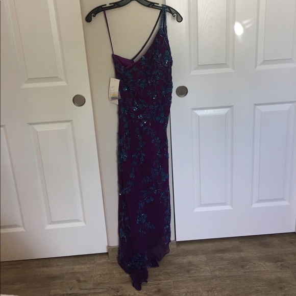 Unique purple and blue sequenced prom dress! - Picture 3 of 8