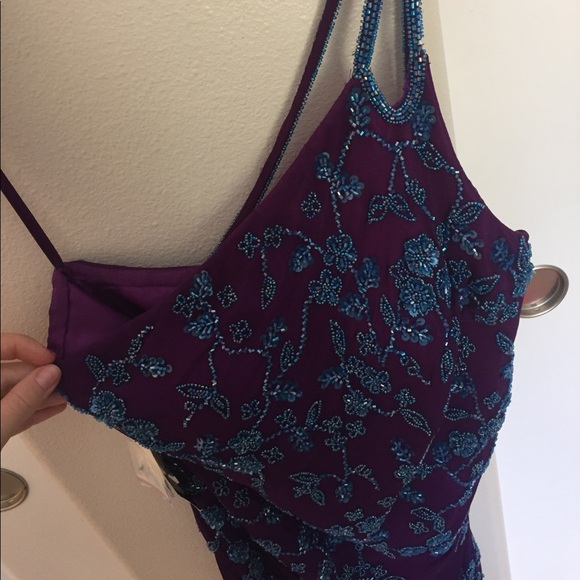Unique purple and blue sequenced prom dress! - Picture 4 of 8