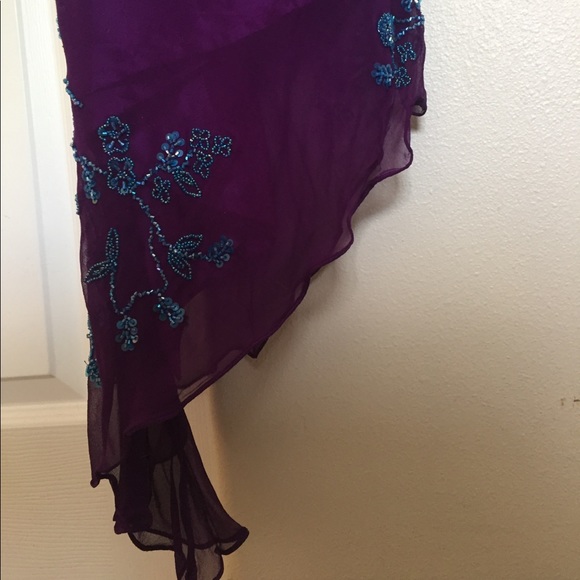 Unique purple and blue sequenced prom dress! - Picture 6 of 8