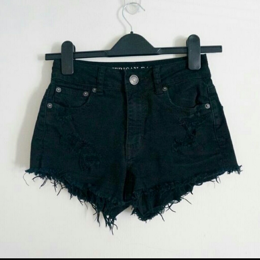 High Waisted Distressed Shorts
