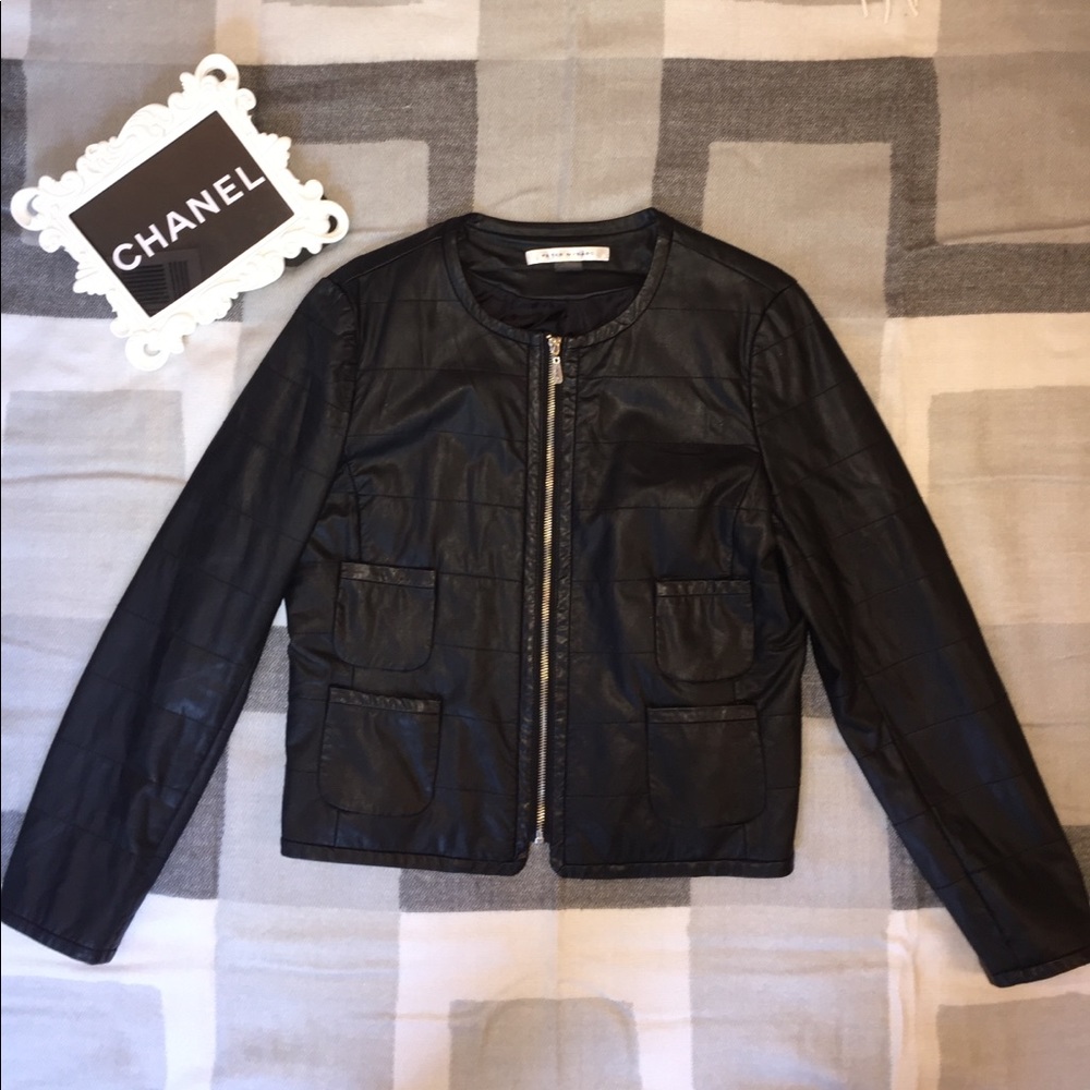 ❌SOLD❌PETER NYGARD leather puffy jacket