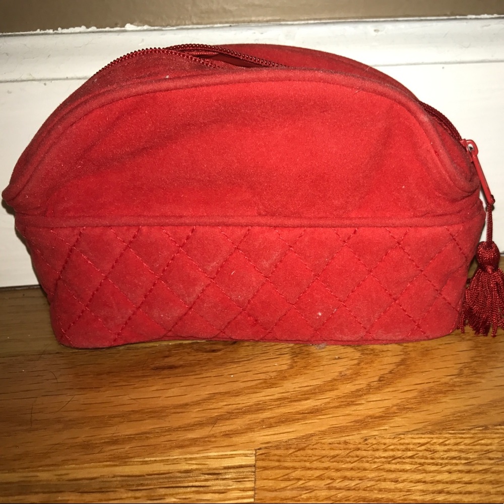 Gift Inside a Red Patterned Makeup Bag