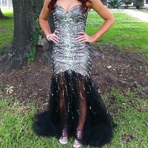 Strapless prom dress