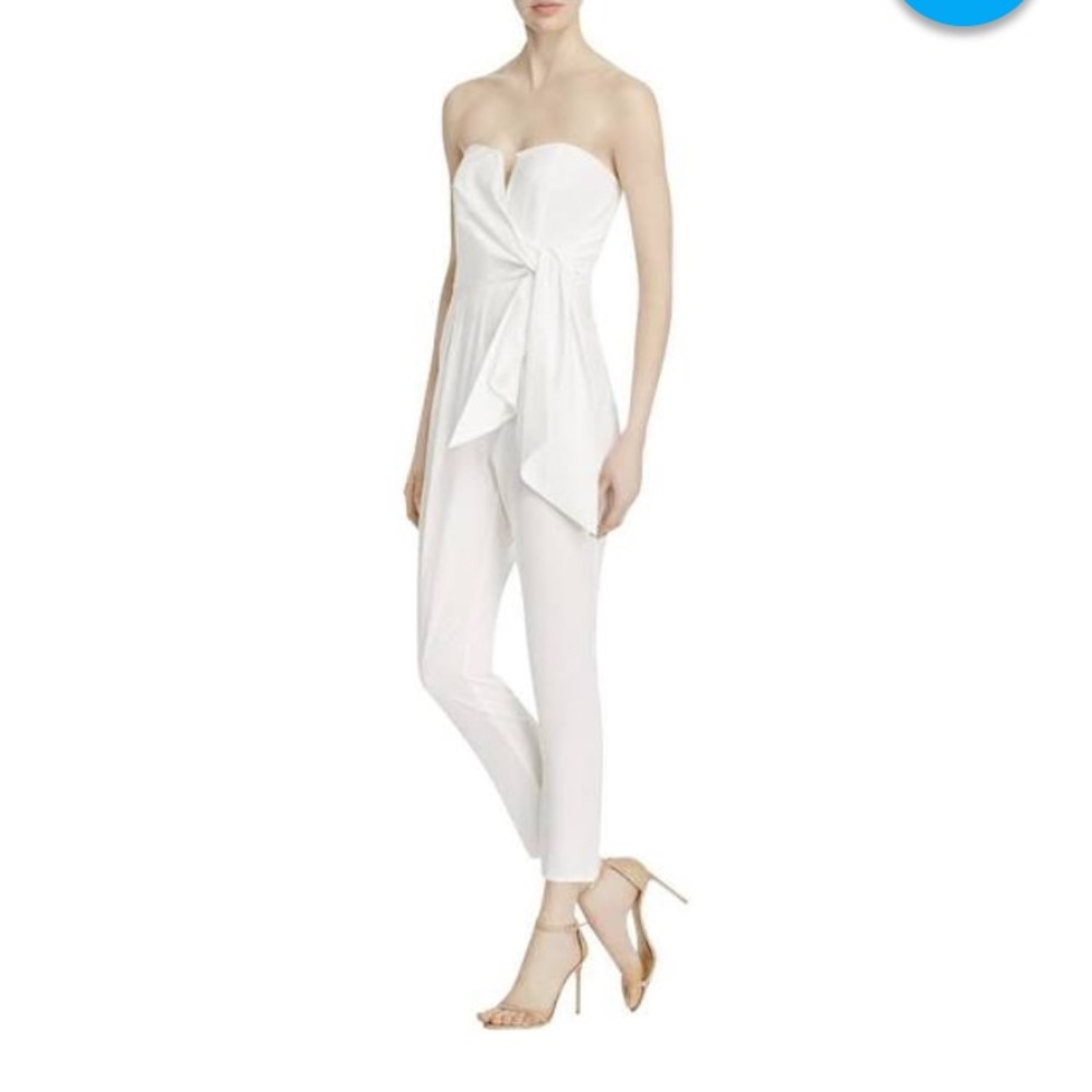 Mustard Seed side-tie white jumpsuit