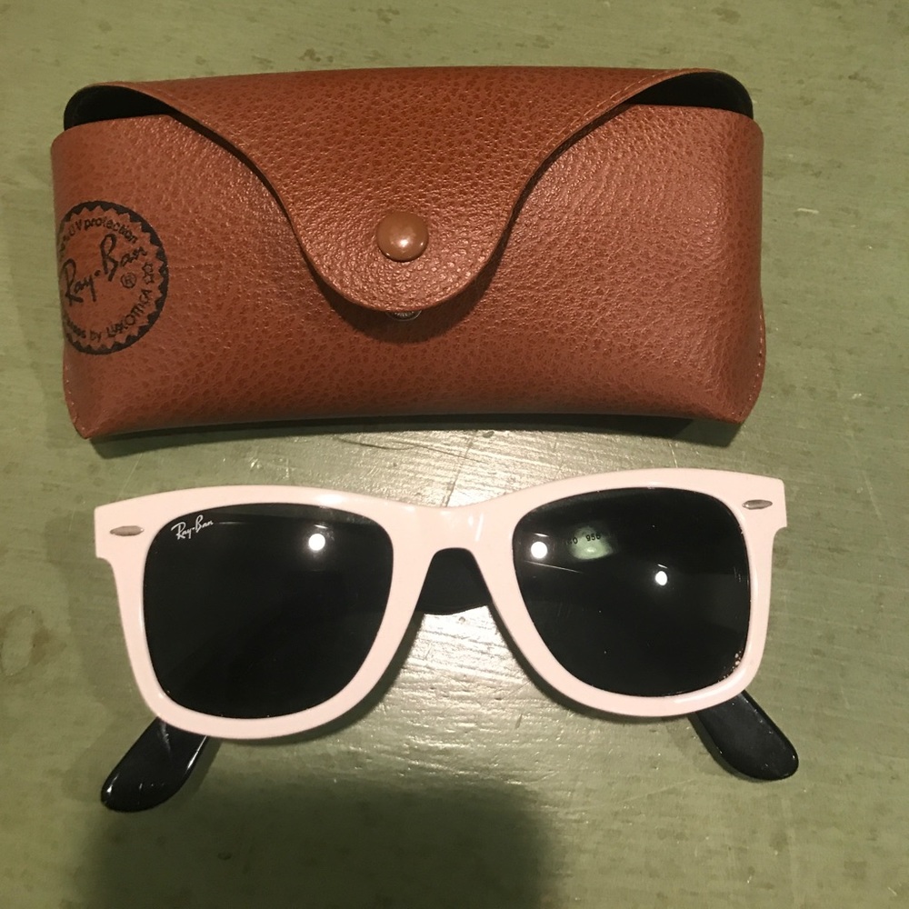 White Rayban Sunglasses