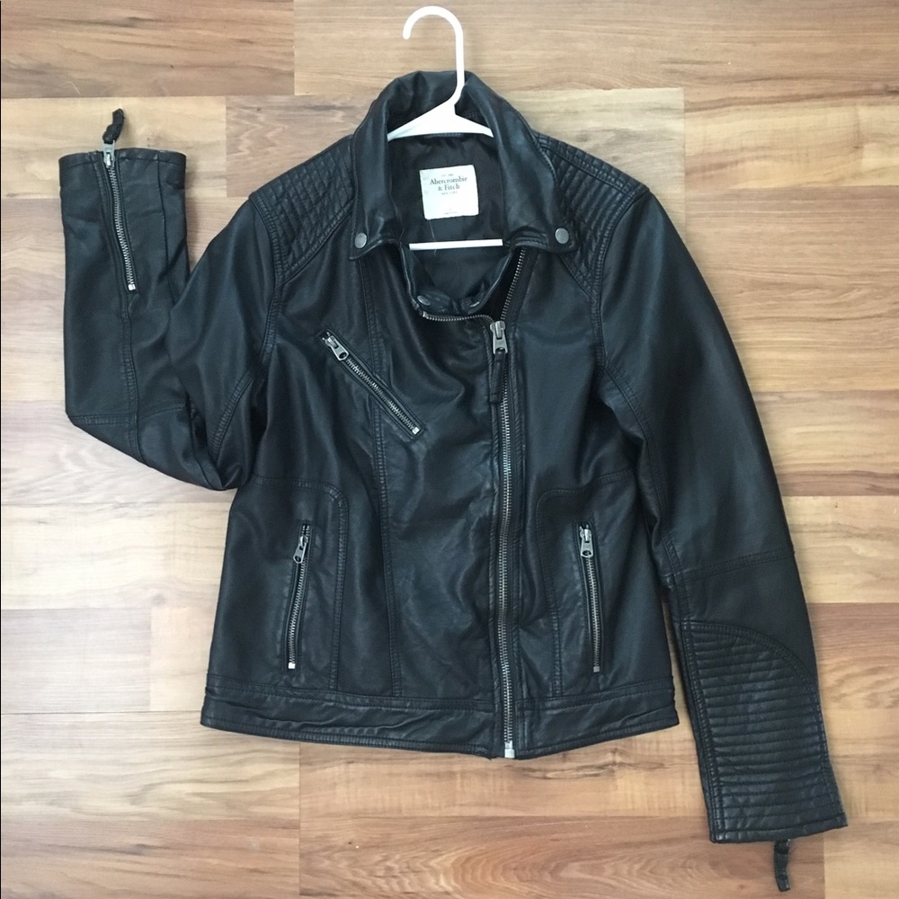 Abercrombie & Fitch Black Leather Jacket
