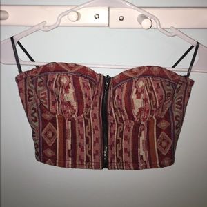 Strapless Aztec Festival Shirt