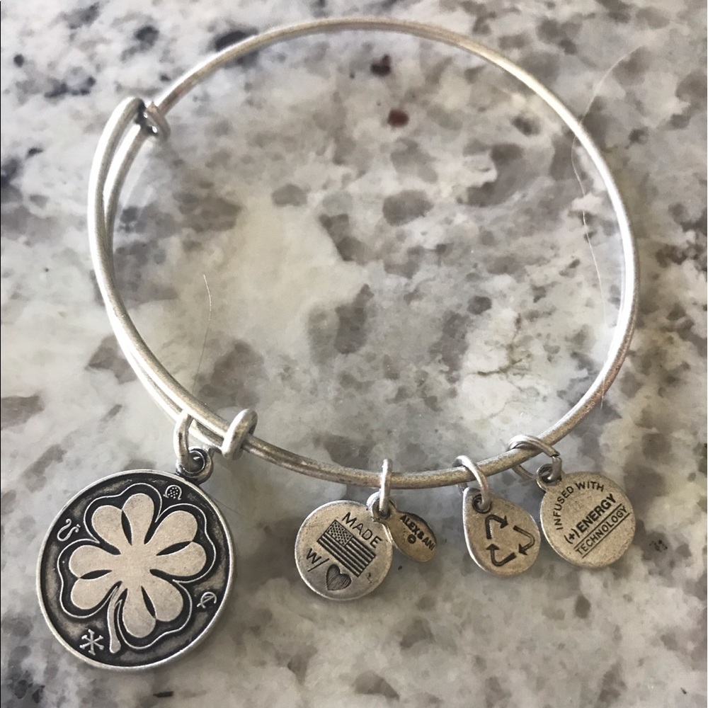 Alex + Ani Lucky Clover Charm Bracelet