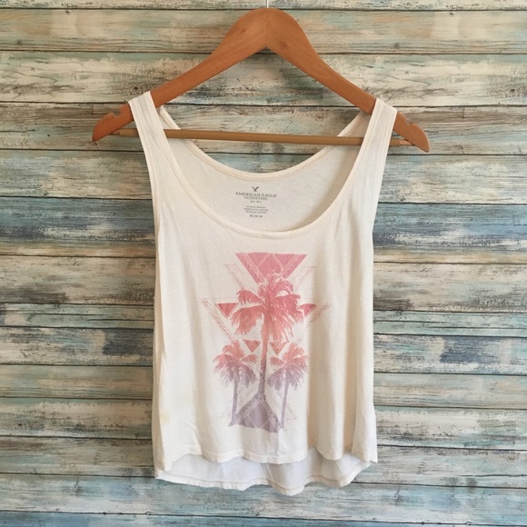Super Cute Crop High-Low Flowy Tank, Medium AEO - Picture 1 of 1