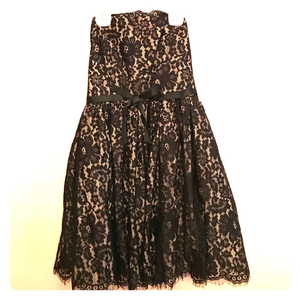 Strapless lace dress