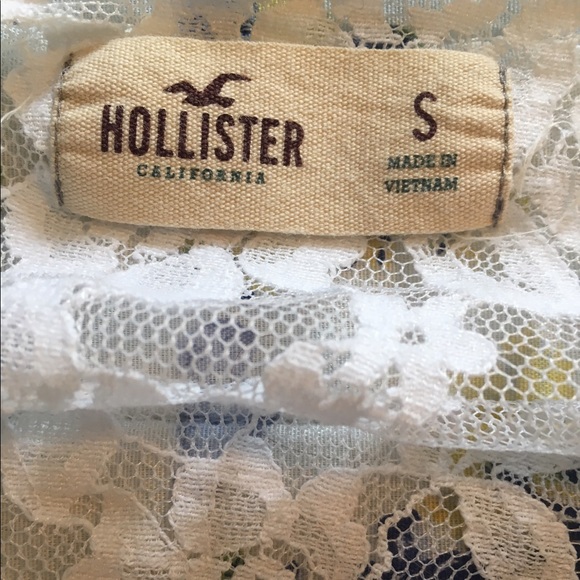 🌓 Hollister Lace Peplum Top Small - Picture 5 of 5