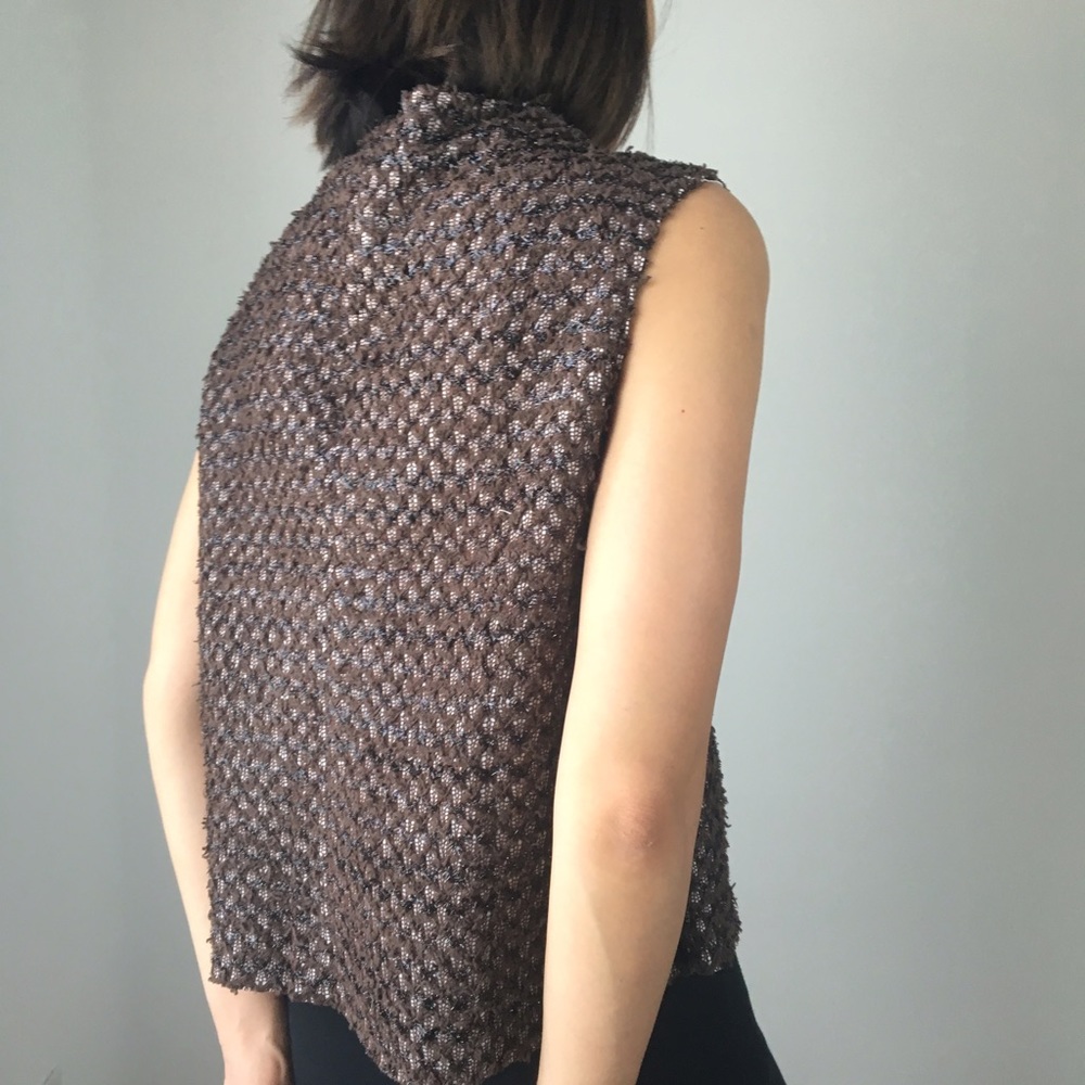 Stella metallic black Woven top - Picture 4 of 5