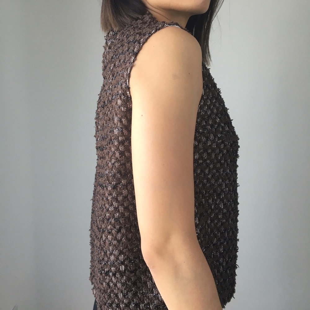 Stella metallic black Woven top - Picture 2 of 5